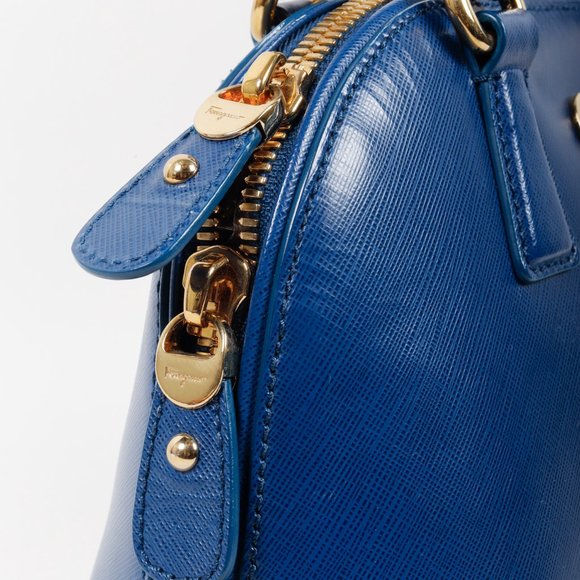 Salvatore Ferragamo Sapphire Darina Mini Satchel Bag - Picture 11 of 14